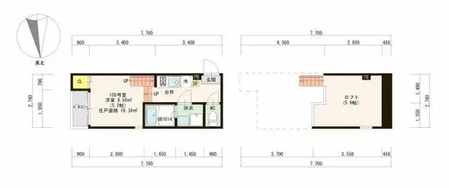Y.R.U姪浜【1階】の間取り