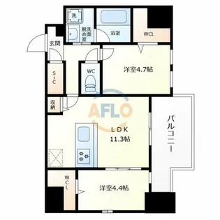 スプランディッドX【10階】の間取り