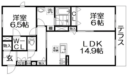 ShaMaison畷【101号室】の間取り