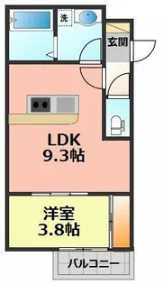 LE COCON岩倉Ⅵ【1階】の間取り