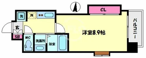 Luxe難波西Ⅱ【13階】の間取り