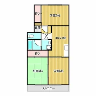 マンションマルカネ【102号室】の間取り