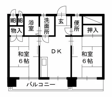 筑紫センタービル【804号室】の間取り