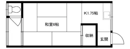 天川荘【104号室】の間取り