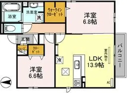 メゾンこまくさ【1階】の間取り