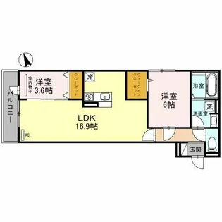 ヴェルドミール【2階】の間取り