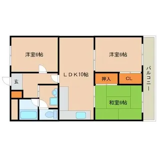 兵庫県尼崎市東園田町6丁目【マンション】の間取り