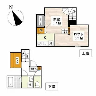 ADC津福セレーノ【101号室】の間取り
