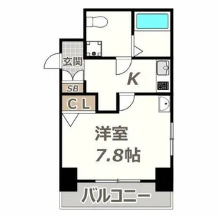 ブルービー田辺駅前【701号室】の間取り