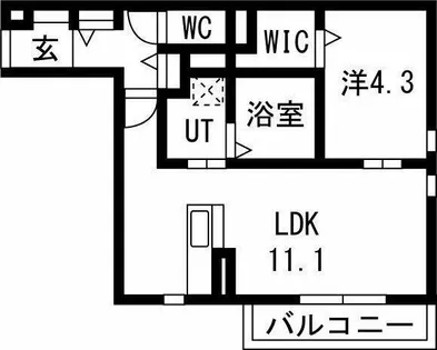 アパートメントハウス針崎Ⅱ【1階】の間取り