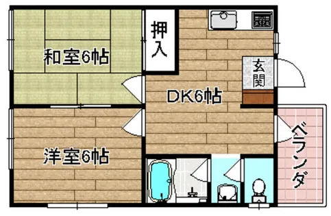 サンティー大手【101号室】の間取り