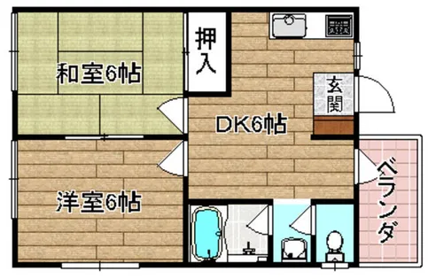 サンティー大手【101号室】の間取り