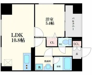 エグゼ大阪城南【2階】の間取り