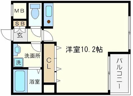 キャピトル新町南公園【302号室】の間取り