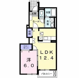 フレイムK【1階】の間取り