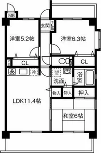 サンドリバー【103号室】の間取り