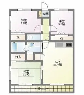 サンドリバー【103号室】の間取り