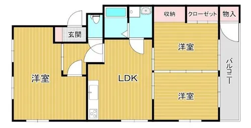 エメラルドハイツ大里2【3階】の間取り