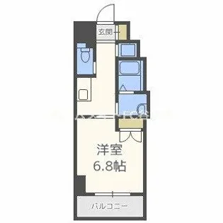 ファインブルーム靱公園【8階】の間取り