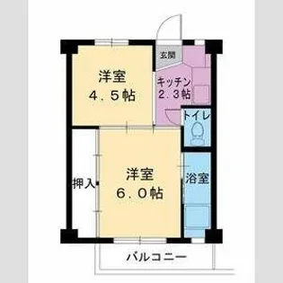 ビレッジハウス岩倉Ⅰ 1号棟【209号室】の間取り