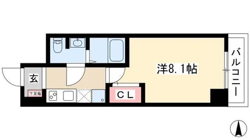 ヴェッセル幅下【8階】の間取り