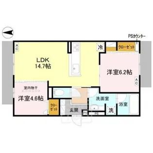 TORISIA千里丘Ⅰ【3階】の間取り