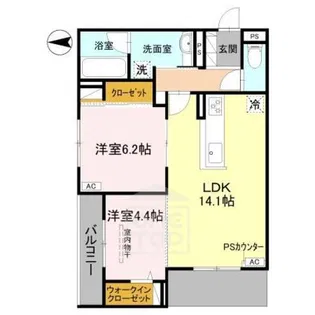 TORISIA千里丘1【1階】の間取り