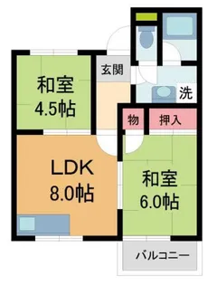 コーポ西邑【205号室】の間取り
