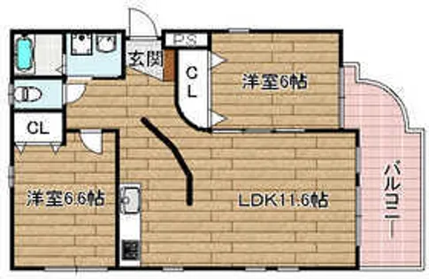 ウォールデンヒルズ【106号室】の間取り