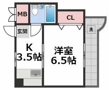 ビッグヒル上町【3階】の間取り