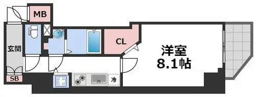 ワールドアイ天王寺ミラージュⅡ【2階】の間取り
