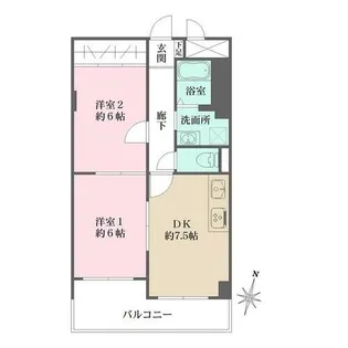 甲南住吉ハイム【2階】の間取り
