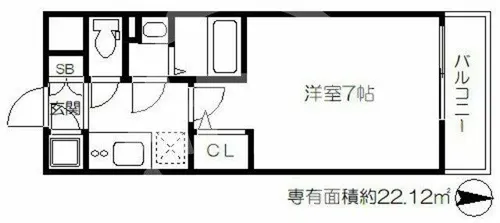 エスリードTENROKU【6階】の間取り