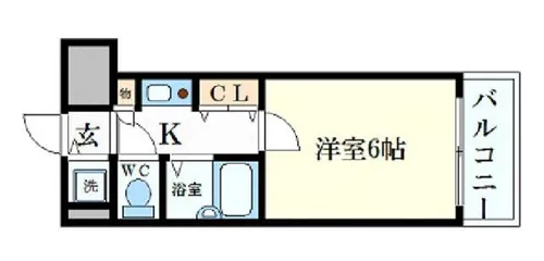 プレサンス梅田西【3階】の間取り