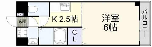 リバティー中曽根【102号室】の間取り