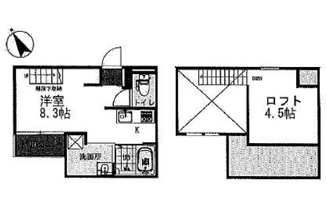 コスモハイツ安城B【103号室】の間取り