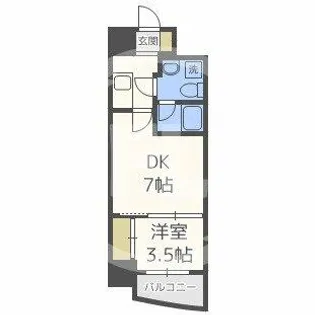 APRILE南森町【12階】の間取り