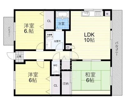 ラ・フォーレ【3階】の間取り