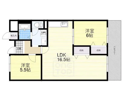 フェルティ中西【4階】の間取り