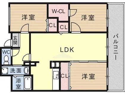 Aurora Court南摂津【9階】の間取り