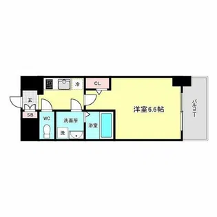 エスリード阿波座レジデンス【14F号室】の間取り