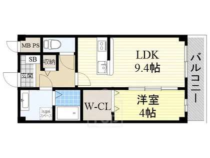 フローリッシュ茨木【3階】の間取り