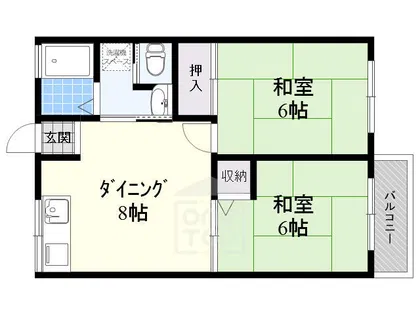 中島ハイム【2階】の間取り