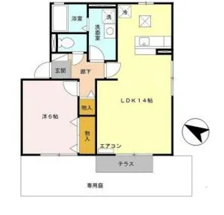 リビングタウン加古川西 B【1階】の間取り