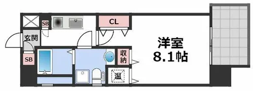 グラマシー京橋【6階】の間取り