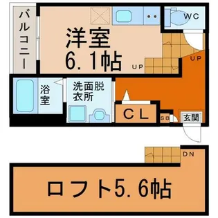メゾンシュシュ【1階】の間取り