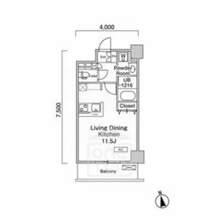 ミオーラ高槻【1階】の間取り