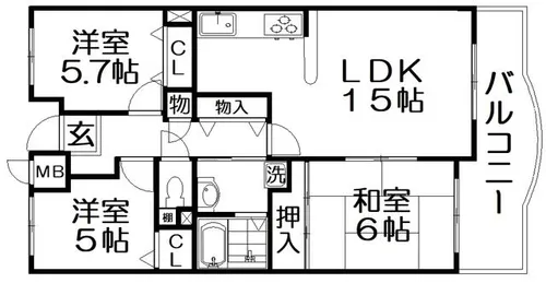 ARGコート【402号室】の間取り