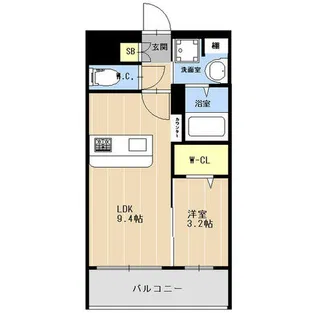 LIBTH竹下【0308号室】の間取り