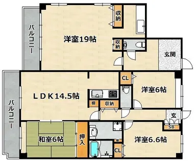 ブエナビスタ神戸ノース【201号室】の間取り